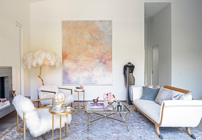 Touch Interiors large oversized artwork with soothing colors