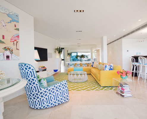 Touch Interiors Bronte project living room inspired by colors of the beach